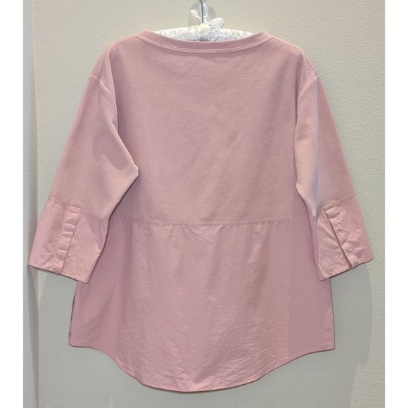 COS Sweatshirt With Shirt Hem Pink Blouse - Picture 6 of 14